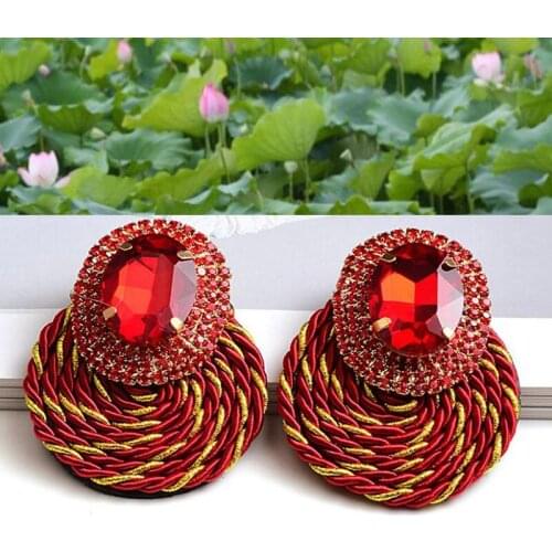 Boho Style Earrings For Women Colorful Crystal Earrings Round Drop Earring Fashion Statement Jewelry Accessories Gift