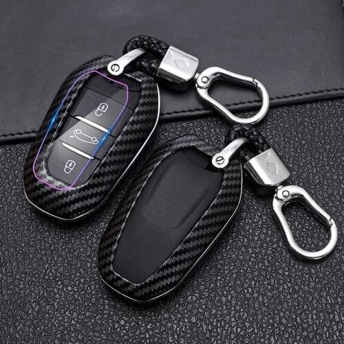 Carbon ABS Car Remote Key Cover Case for Peugeot 3008 208 308 508 408 2008 307 4008 Citroen C4 DS3 DS5 DS6 C4L CACTUS C5 Picasso