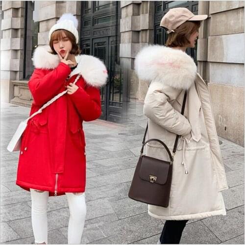Winter Coat Women Snow wear Outwear long Wadded women Jacket Thick Cotton Padded Warm female Parkas Plus velvet Z221