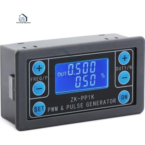 ZK-PP1K Dual Mode LCD PWM Signal Generator 1-Channel 1Hz-150KHz PWM Pulse Frequency Duty Cycle Adjustable Square Wave Generator