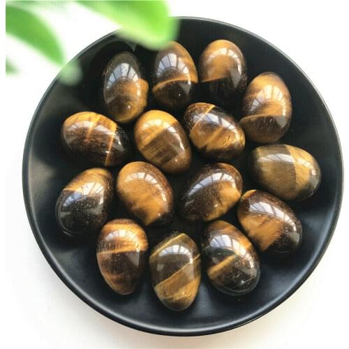 1PC 30mm Natural Tiger Eye Crystal Egg-shaped Crystal Stones Healing Ball Sphere Gemstone Natural Stones and Minerals