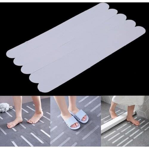 10pcs Transparent Stairs Step Skid Safety Tape Bathroom Kitchen Ground Anti-skid Sticker For Home Decoration Tools
