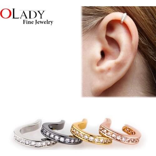 2Pcs Ear Cuff Ear Clip Zirconia Earrings Jewelry In One Ear For Women Fashion Earing Jewelry Right Ear Accessories