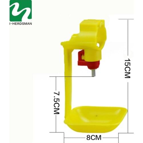 30PC Poultry Chicken Duck Hanging Cup Drinking Fountains Birds water bowl Nipple Red drinking cup Chicken drinking Tool