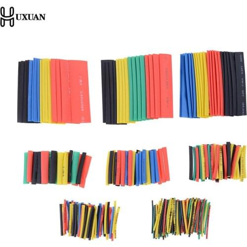 328Pcs/set Sleeving Wrap Wire Car Electrical Cable Tube Kits Heat Shrink Tube Tubing Polyolefin 8 Sizes Mixed Color