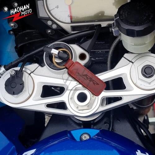 For BMW Motorrad S1000RR S1000 RR Motorcycle Keychain Cowhide Crazy Horse Skin Key Ring