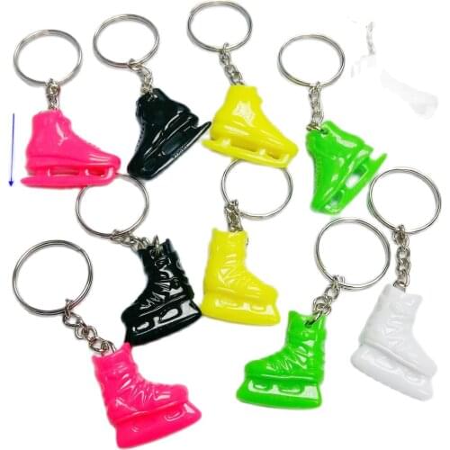 10X Key Chain Ring w/ Skate Shoe E436 Vintage Charm Fashion Favour Pinata School Bag Party Favors Gift Novelty Birthday Prize