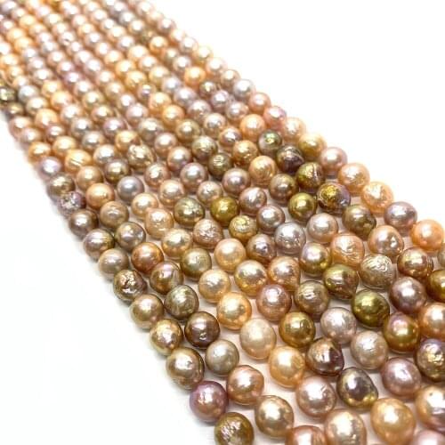 Natural Freshwater Pearl Spacer Bead Pendant Irregular Shape Baroque Peacock Pearl DIY Jewelry Making Loose Bead Accessories 9mm