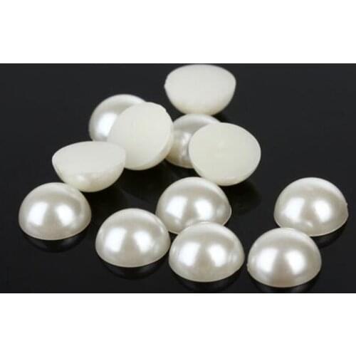 10pcs 12-20mm ABS Imitation Pearls Cabochon Half Round Flatback Craft Pearl Beads for DIY Decoration Jewelry Making Accessories