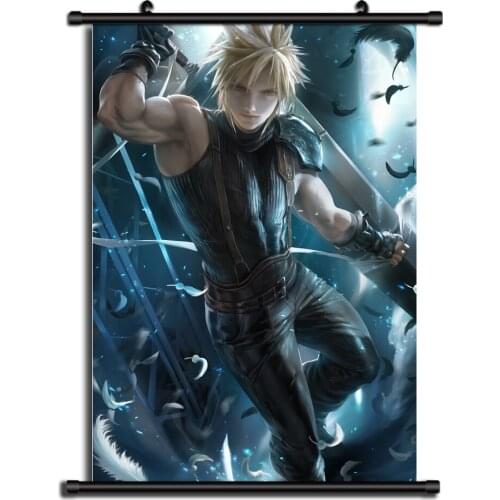 Final Fantasy Cloud Anime Wall Scroll Poster Home Decor Cosplay Uncensored