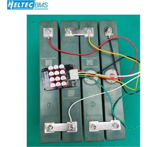 Heltec 3S 4S 5A Active Balancer Capacitor Active Equalizer Lifepo4 Lithium Lipo Silicone Cable RV1-8 copper nose Wire connector