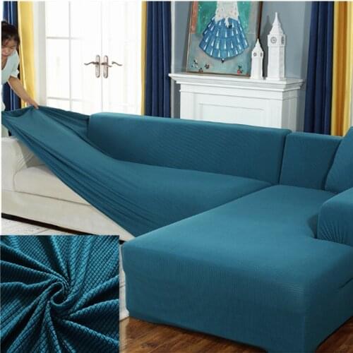 Corn kernels universal L-shaped sofa cover used for living room furniture elastic cover chaise longue corner sofa cover