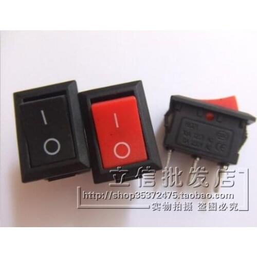 25pcs rocker switch 3pin 2gear self locking KCD1-102 ON-OFF for power supply