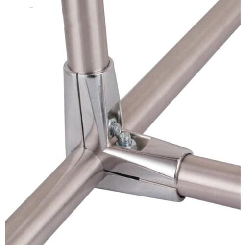 25mm Metal Drying Rack Pipe Fittings Accessories ALLOY Tube Shelf L Tee Connector 8PCS