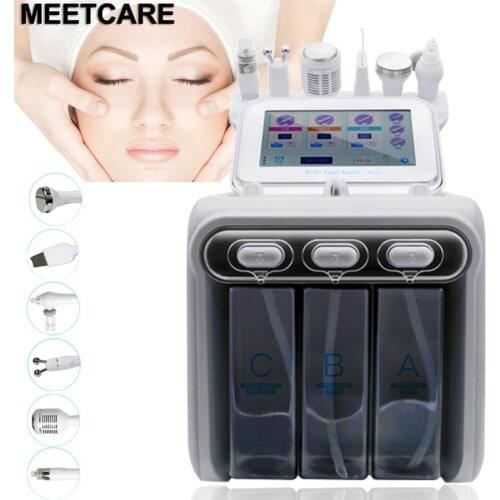 Multifunction Vacuum Face Cleaning Hydrogen Oxygen Anti Wrinkle Tightening Hydrafacial Device Facial Massager Small Bubble