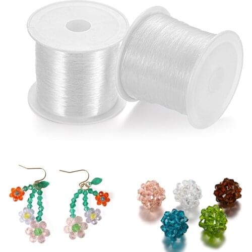 1Roll/pack 8-90m Diameter 0.2-0.8mm No Elasticity Clear Crystal Beading String Thread Cord For DIY Jewelry Making Accessories