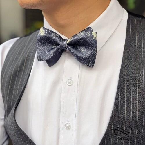 New Free Shipping fashion Mens male Original wedding groom groomsmen gift British bow tie cat castle gift box necktie