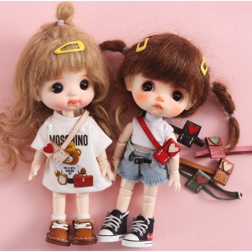 Ob11 doll bag love messenger bag molly baby clothes waist bag holala girl head blyth bag doll accessories jewelry toys cute bag