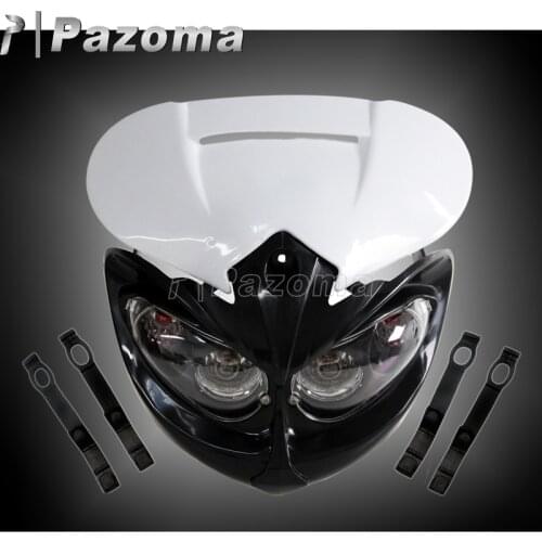 Pazoma White MMX Universal Headlight Dirtbike Headlamp Motocross for YZ YZF WR WRF TTR DTR XT DT XTX