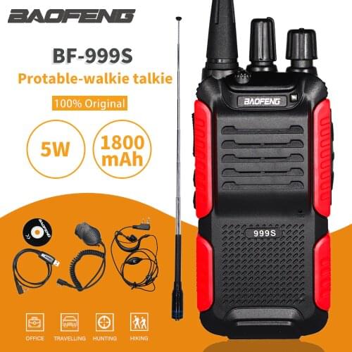 Original Baofeng Walkie Talkie BF-999S Portable Two Way Radio Upgrade of BF888S Ham Radio UHF FM Transceiver Handheld CB Radio