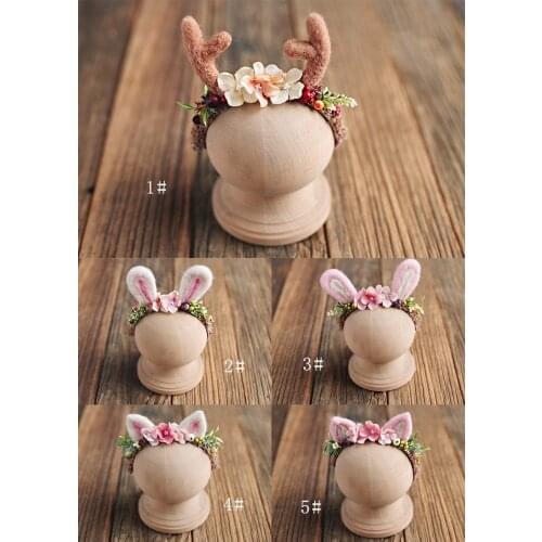 Mori fawn bunny kitten berry hair headband hair accessories baby photo newborn photography props