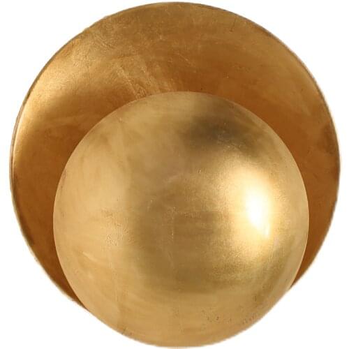 Simple and new Nordic round modern bedside lamp decoration model room study room staircase disc aisle lamp wall lamp