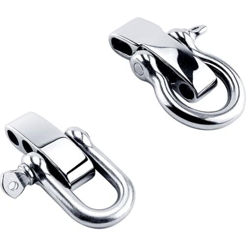 304 Stainless Steel D Bow Adjustable Shackle Buckles Paracord Bracelet Parachute Cord Hardware DIY Outdoor Travel Kits Carabiner