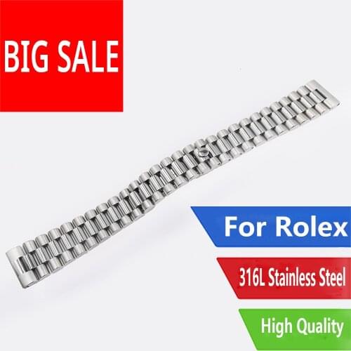 CARLYWET 20 22mm Black 316L Steel Solid Straight End Screw Links Replacement Wrist Watch Band Bracelet For Rolex President Seiko