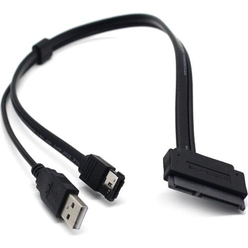 2.5 inch Hard Disk Drive SATA 22Pin to eSATA Data USB Powered Cable Adapter for Optimized For SSD, Support UASP SATA III\EC-SSHD