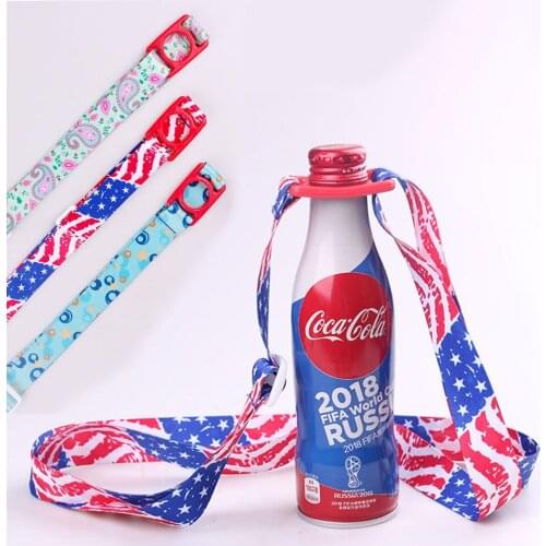 2018 Adults and children beverage bottle strap mineral water portable strap travel bottle strap water bottle lanyard K0256