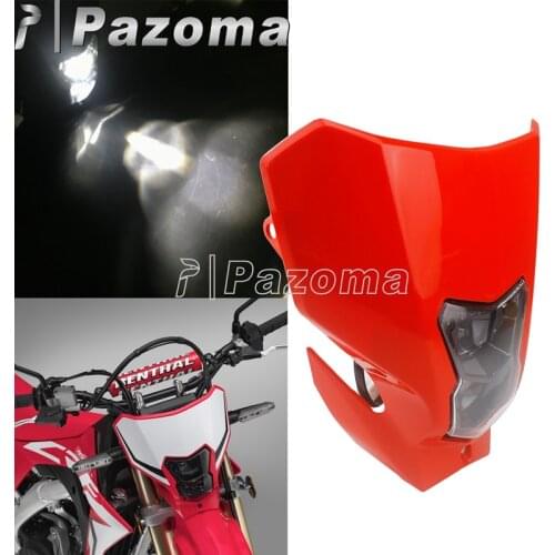 2020 Redmoto LED Headlight 2019 Supermoto Enduro Racing Head Lamp Light Mask for Honda CRF250L/RX CRF450L RX CRF300RX CRF400RX