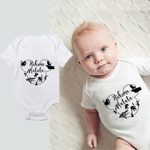 2021 Baby Girl Clothes Unisex Mickey Simba Bodysuits Print Newborn Baby Boy Clothes Girls Baby Clothing Cartoon Roupas de bebe
