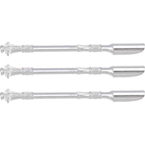 3pcs 79mm Metal Snuff Spoon Shovel Medicine Sniffer Snorter for Sniffe Bottle Smoking Accessories