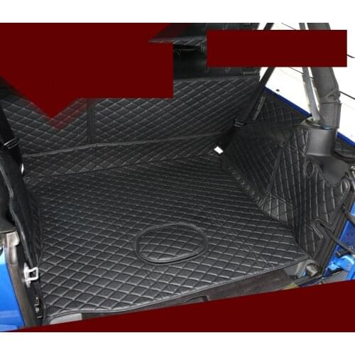 3D Trunk mats for jeep wrangler leather car trunk mat cargo liner 2011 2012 2013 2014 2015 2016 2017 2018 2019 2020 JL