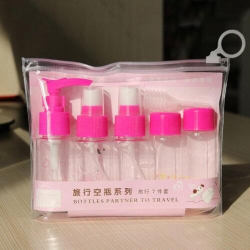 7Pcs Refillable Portable Transparent Travel Cosmetic Empty Spray Bottle Atomizer Cosmetic Container For Travel