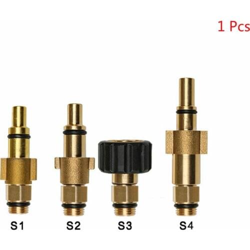 High Pressure Washer Accessories Adapter For Snow Foam Lance / Foam Generator Copper Quick Connection Pipe Fittings Foam Nozzle