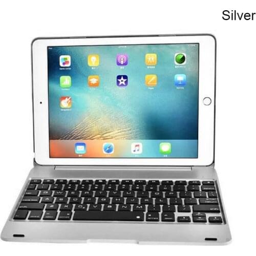 Aluminum Bluetooth Keyboard Folio Cover Case for iPad Air 2 iPad Pro 9.7 Inch PUO88