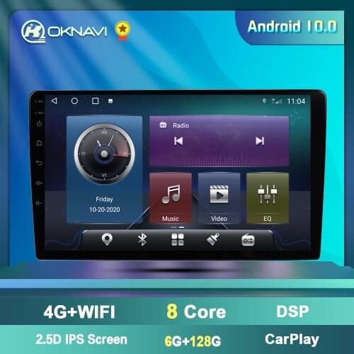 OKNAVI 9/10 Inch Android 9.0 2 DIN Car Radio Multimedia Universal Autoradio Auto Stereo GPS Navigation Bluetooth Video Player