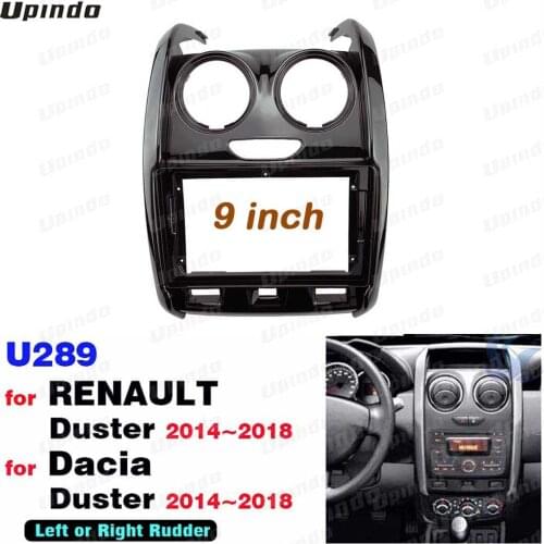 2 Din 9 Inch Car Radio DVD GPS Mp5 Plastic Fascia Panel Frame for RENAULT Duster 2014~2018 Dash Mount Kit