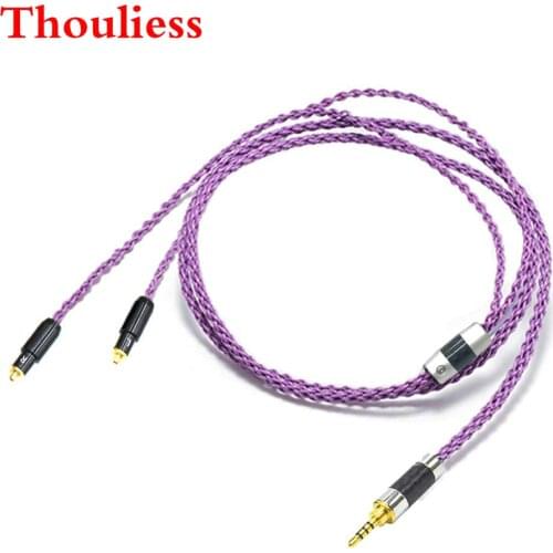 Thouliess 3.5/6.35/2.5/4.4mm 4pin XLR Balanced Replacement Audio Cable 8core Wire for SRH1540 SR0 SRH1840 SRH1440 Headphones