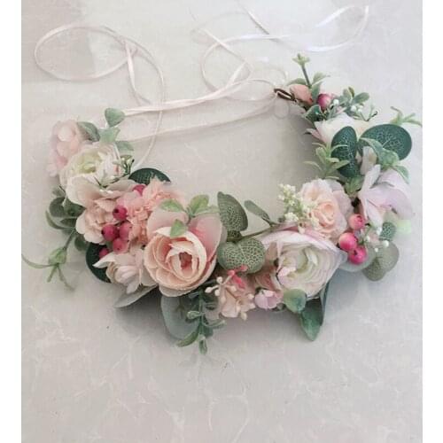 Free Shipping Blush Pink Flower Girl Crown