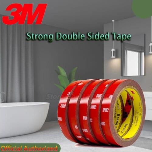 3M Double Sided Tape for Car Vhb Strong Sticky Adhesive Tape Anti-Temperature Waterproof Foam Office Decor Thickness 0.8Mm Home