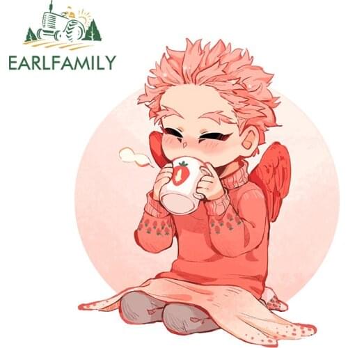 EARLFAMILY 13cm x 11.5cm for My Hero Academia Hawks Vinyl Car Stickers Anime Decal Waterproof Graffiti Windshield Car Styling