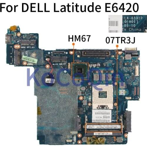 KoCoQin laptop Motherboard For DELL Latitude E6420 Mainboard CN-07TR3J 07TR3J LA-6591P HM67 DDR3 TEST