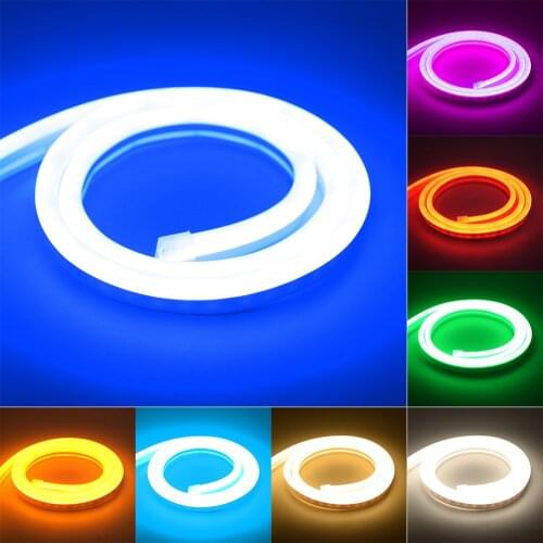 Neon Lights DC12V SMD2835 Flexible LED Car lamp Sewing Edge Strip Waterproof Rope Tube Silicone Tube 1m-5m Neon LED Strip 12V