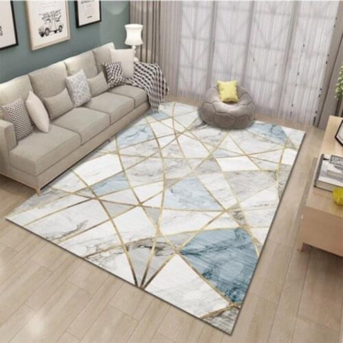 Nordic Style Tea Table Carpet Short Velvet Living Room Bedroom Household Rectangular Non-Slip Floor Mat