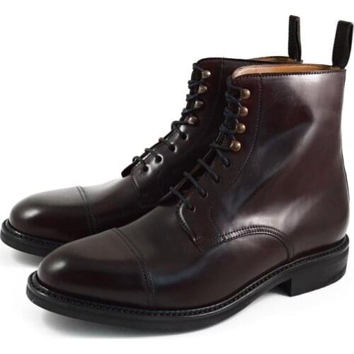 Solid Winter Mens Boots Shoes Non-Slip Add Velvet Work Boots Fashion Designer Genuine Leather Handmand Shoes Men