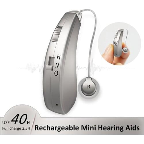 Rechargeable Digital Hearing Aid BTE Severe Loss Sound Amplifier For Elderly Deafness Wireless Invisible Ear Care Aids Support