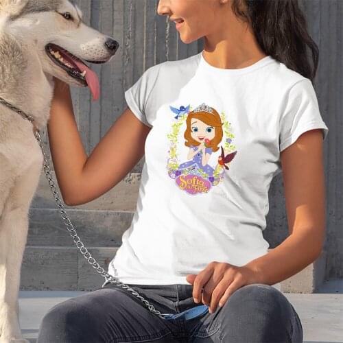 Sofia Cartoon Summer New Products Women T-Shirts Disney Short Sleeve Fashion Color Comfort Dropship T Shirts Female Outdoor Cute