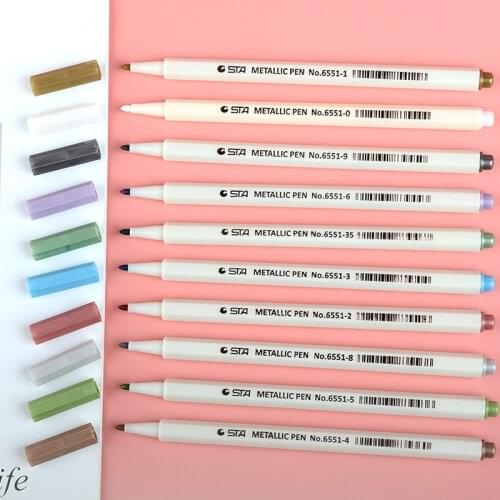STA 6551 metal colored pen erasable water-based marker DIY photo album hand-painted graffiti art pen